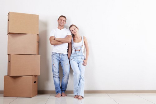 Removal team helping with a home move in East Dulwich