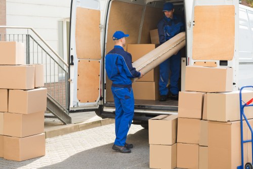Local office removals service in East Dulwich with moving team and business equipment