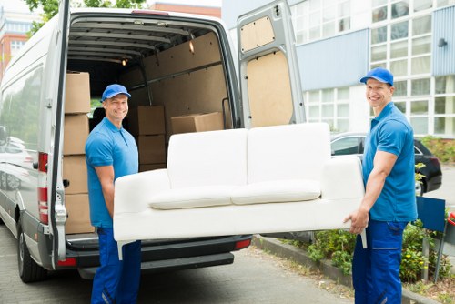Man and van removal team working on a residential move in East Dulwich