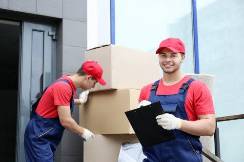 Moving van service for East Dulwich homes on a residential street
