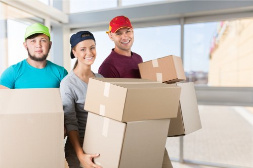 Moving team planning a home move in East Dulwich street