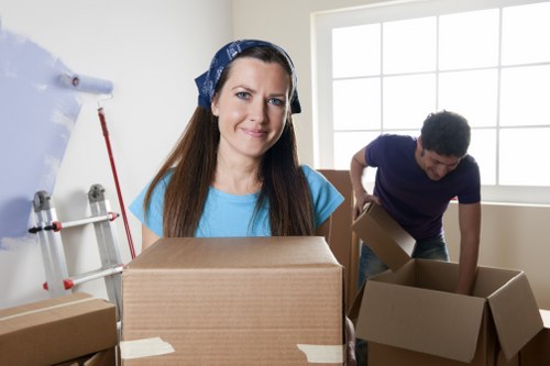 House movers working on a residential move in East Dulwich