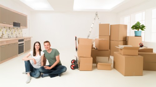 Furniture and household items being loaded for a local house removal