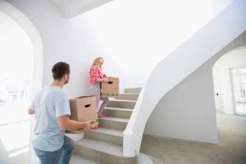 Careful loading of household items for a local East Dulwich move