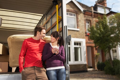Loading furniture into a van for a local East Dulwich move
